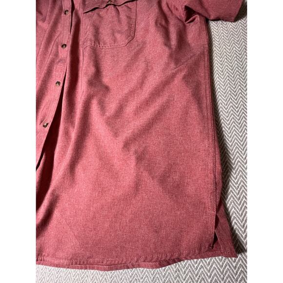 Avalanche Men’s XXL Button Up Shirt Red Stretch Outdoor Casual Performance - Picture 6 of 11